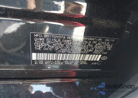 2019 Lexus Gs F from USA, damaged, VIN JTHBP1BL6KA003000